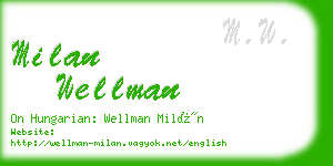 milan wellman business card